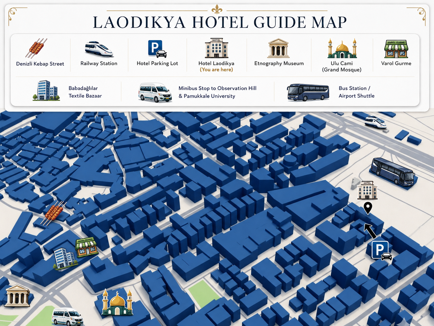 Laodikya Hotel Guide Map