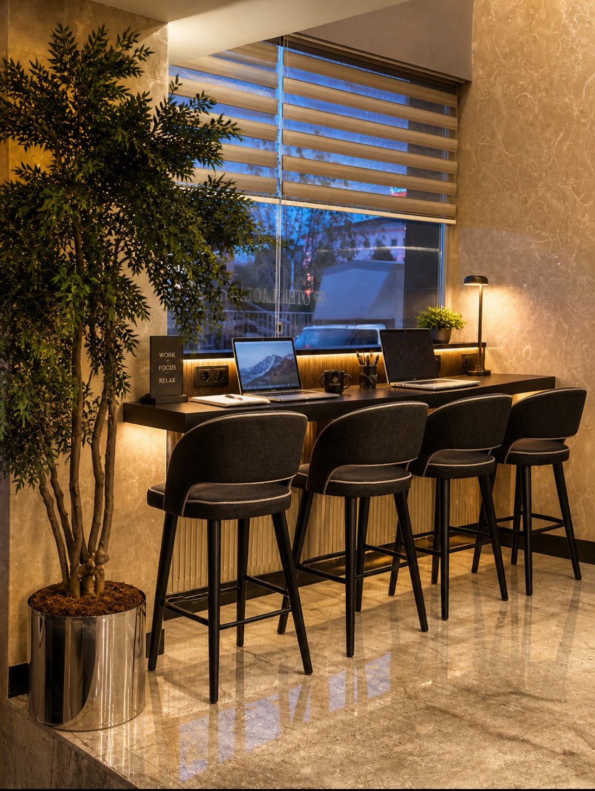 Lobby work area